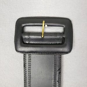 Terry Lewis Size 3X Rectangle Buckle Leather Belt Black Classic Country Cowboy